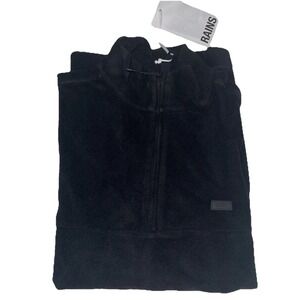Rains Addis Fleece Half Zip Jacket GQ Exclusive Black Lg